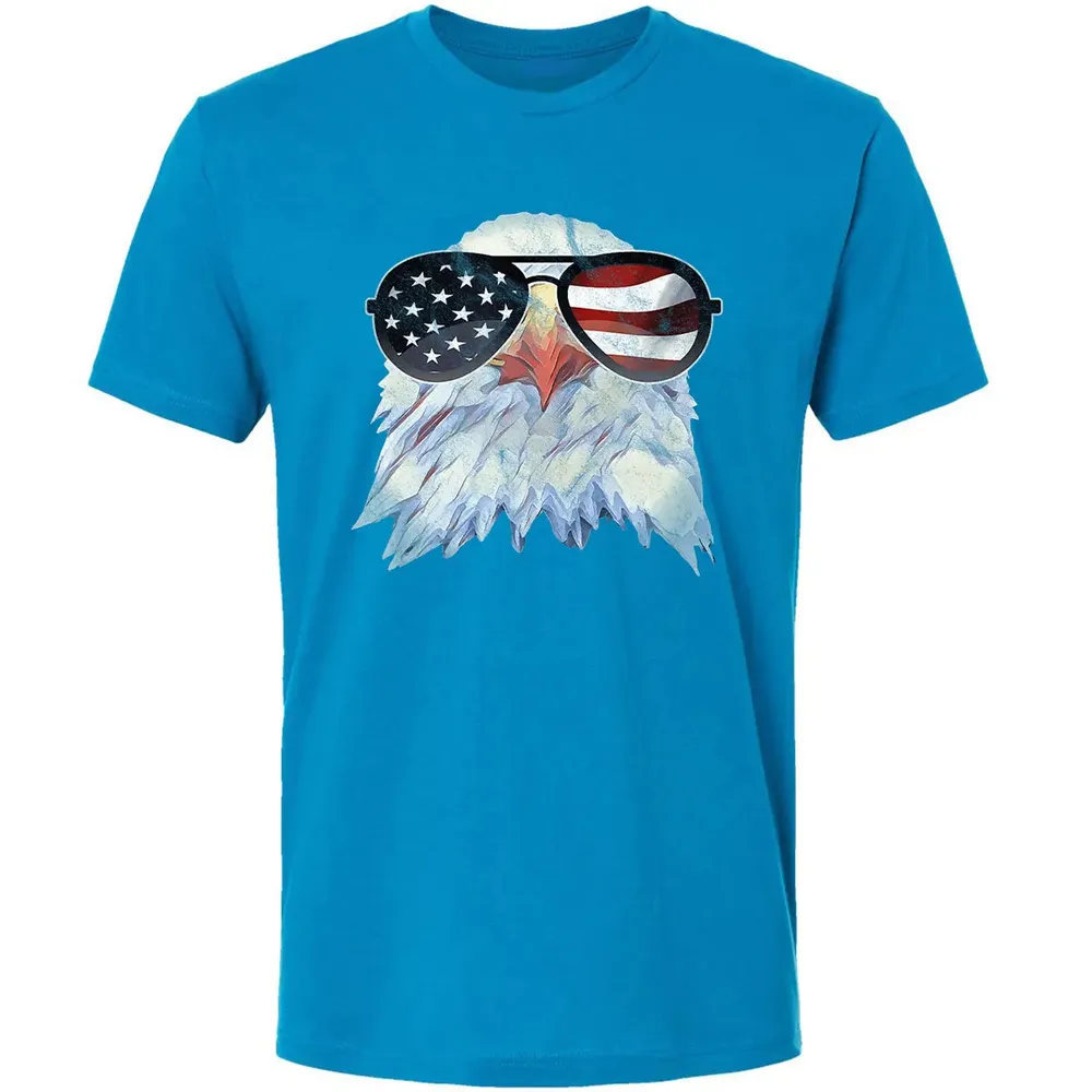 Adler mit USA Flagge Sonnenbrille  Amerika 4th of July Premium Unisex T-shirt - 15