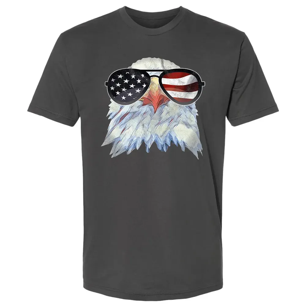 Adler mit USA Flagge Sonnenbrille  Amerika 4th of July Premium Unisex T-shirt - 8