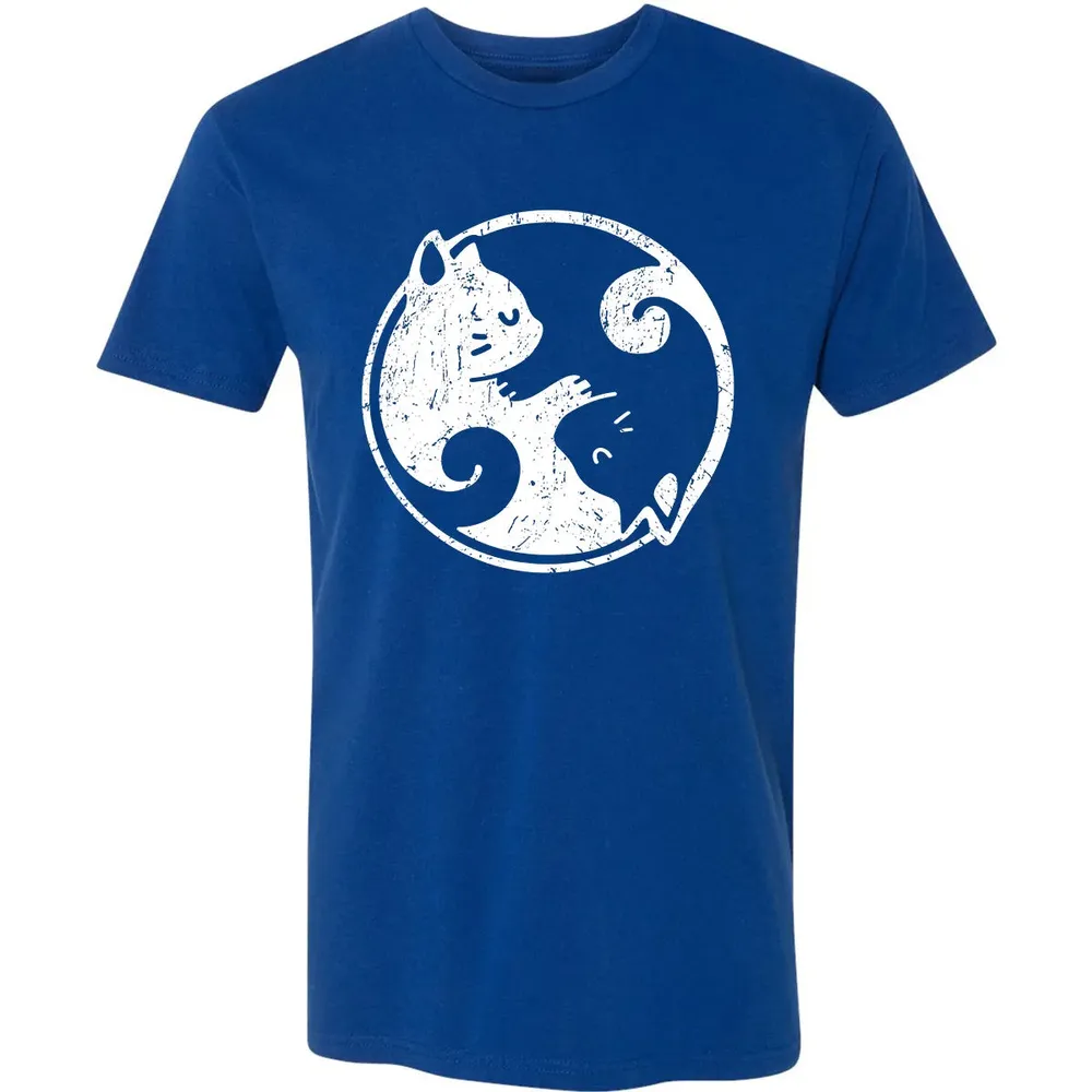 Yin Yang Cats Cute Kawaii Cat Lover Yoga Gift Design Premium Unisex T-shirt - 10