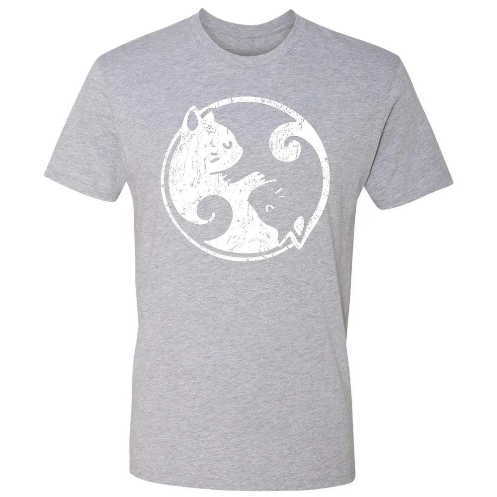 Yin Yang Cats Cute Kawaii Cat Lover Yoga Gift Design Premium Unisex T-shirt - 9