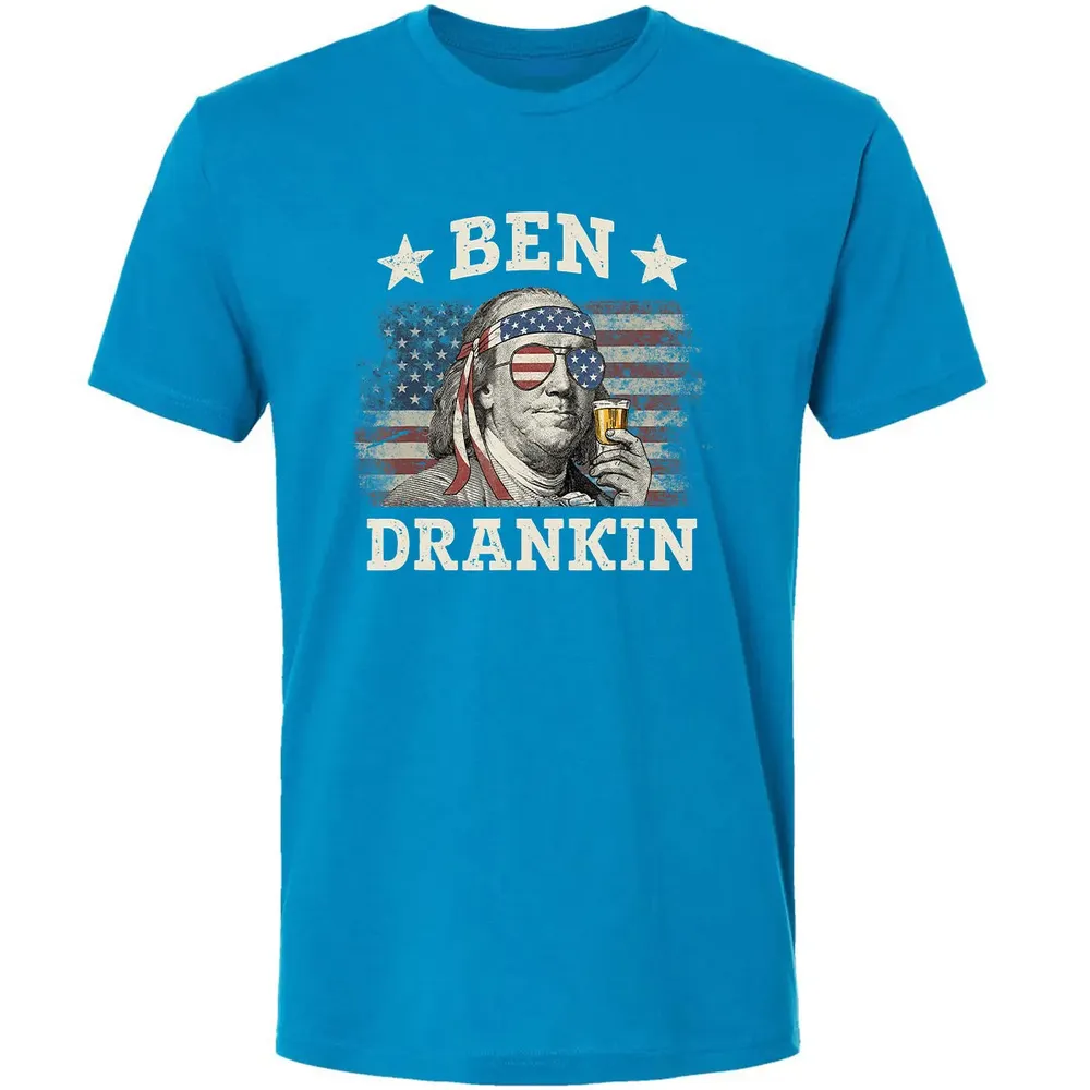 Ben Drankin 4th of July Patriotic Funny Premium Unisex T-shirt - 15