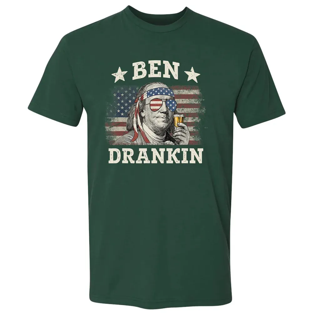 Ben Drankin 4th of July Patriotic Funny Premium Unisex T-shirt - 12
