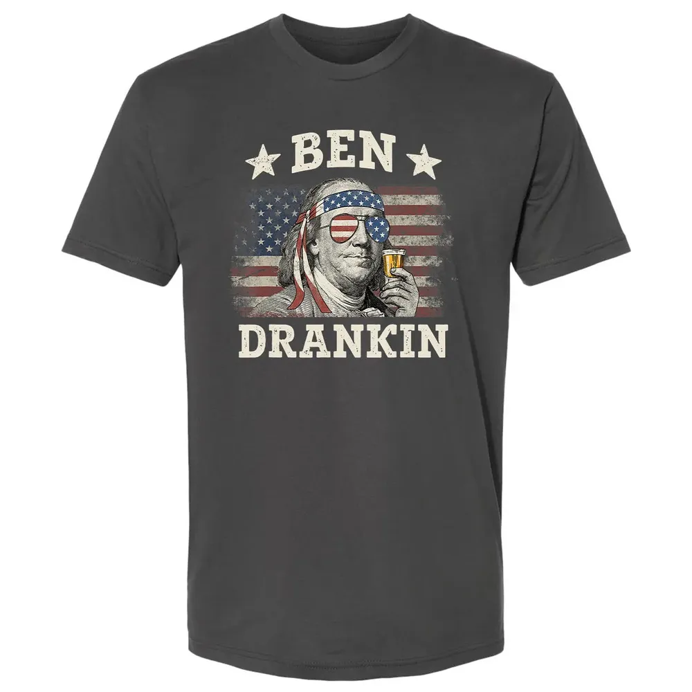 Ben Drankin 4th of July Patriotic Funny Premium Unisex T-shirt - 8