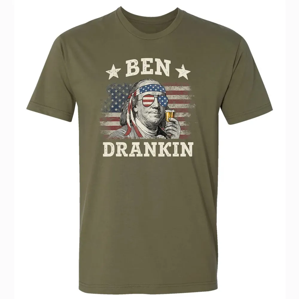 Ben Drankin 4th of July Patriotic Funny Premium Unisex T-shirt - 5