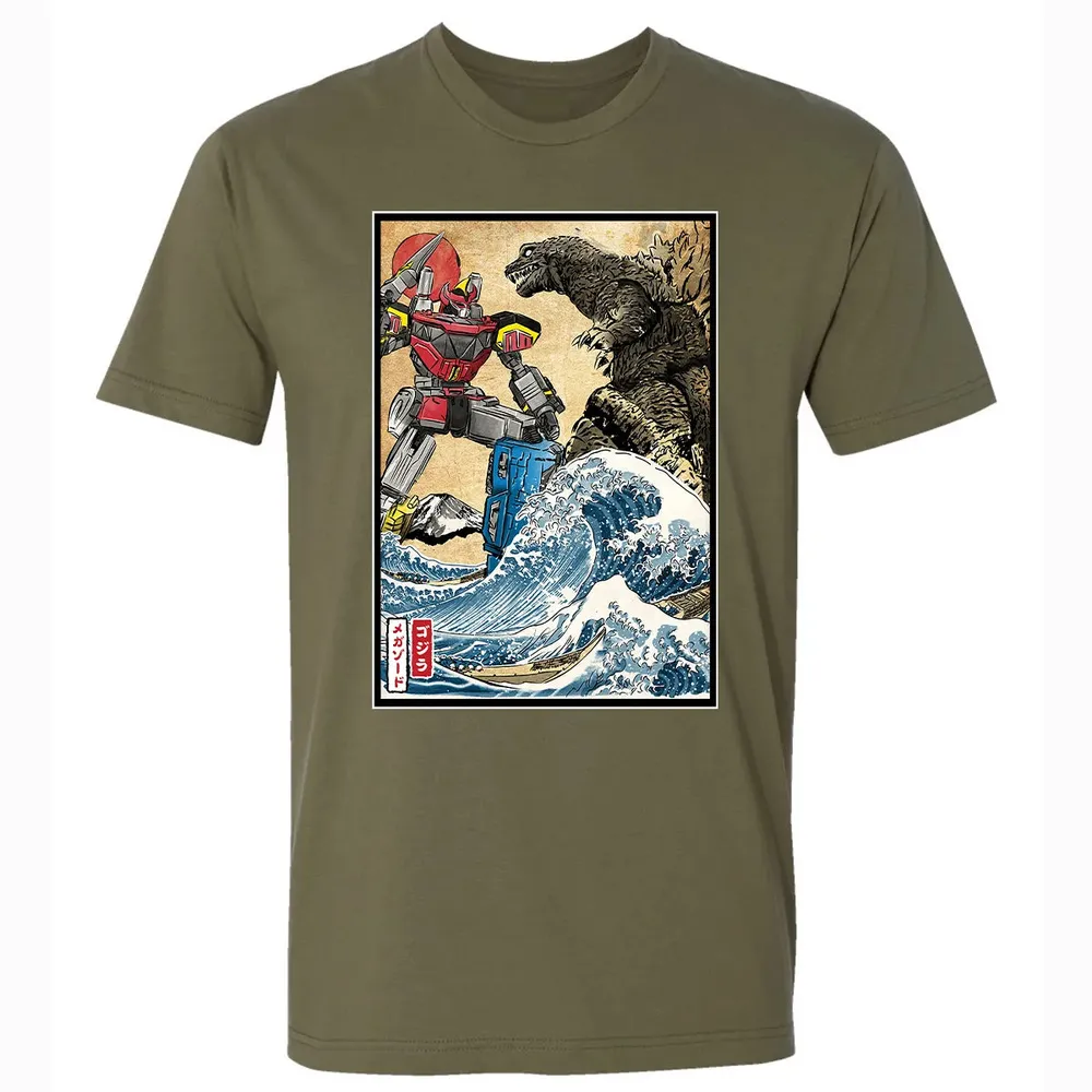 King of the Monsters vs Megazord Premium Unisex T-shirt - 5