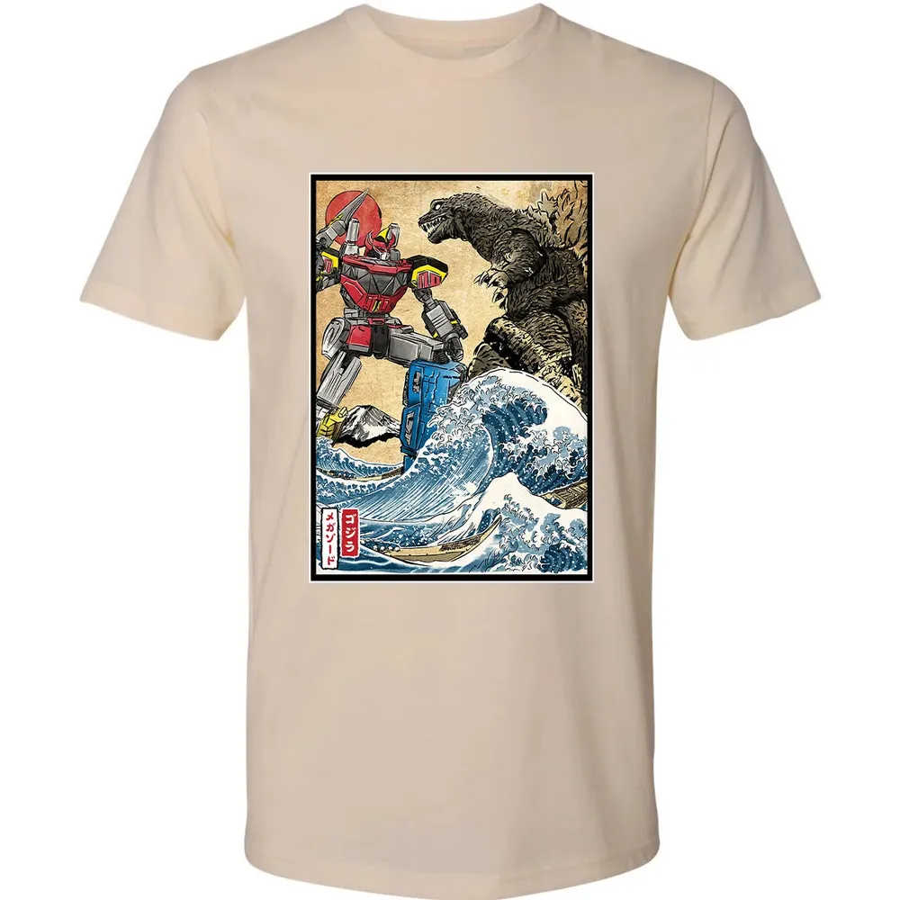 King of the Monsters vs Megazord Premium Unisex T-shirt - 13