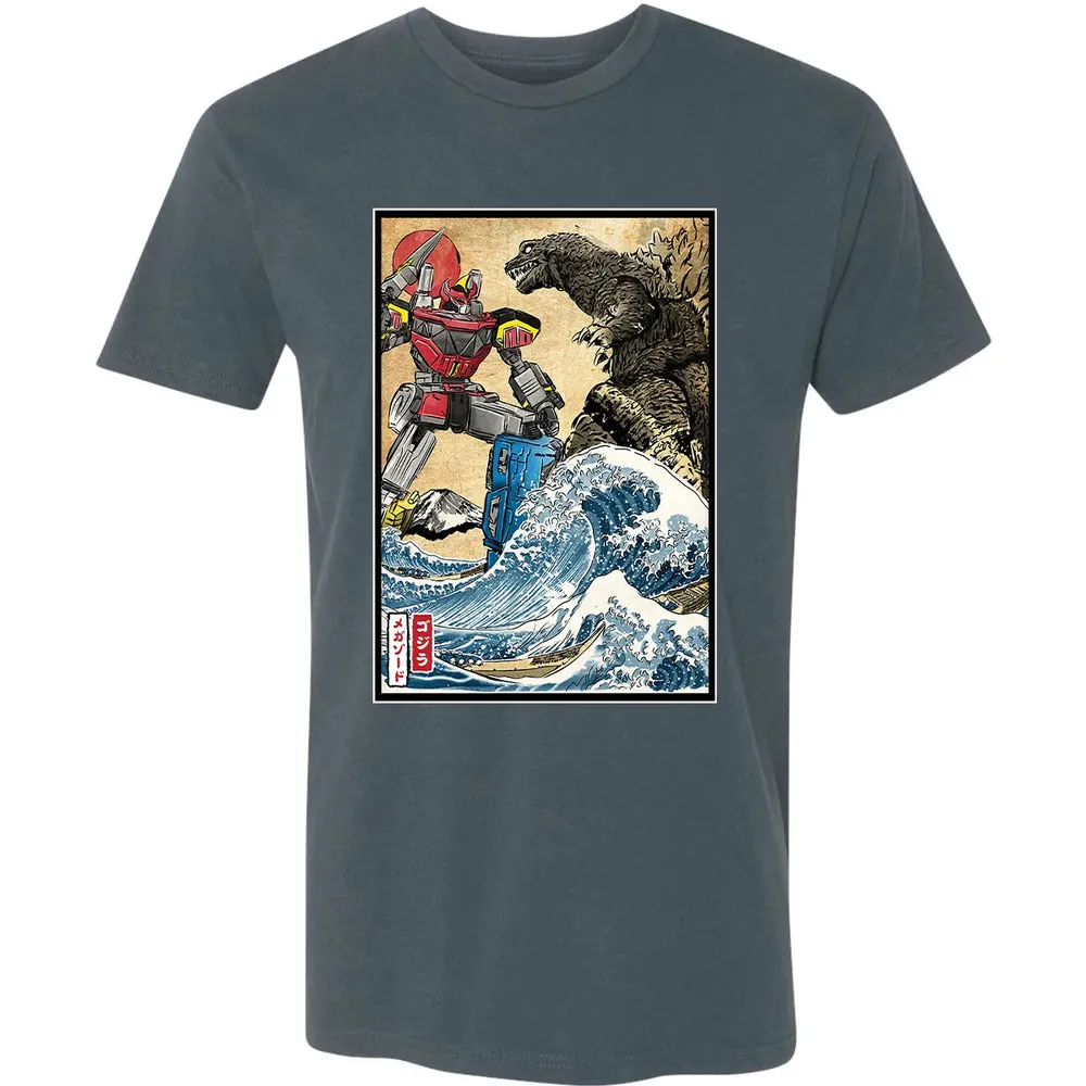 King of the Monsters vs Megazord Premium Unisex T-shirt - 14