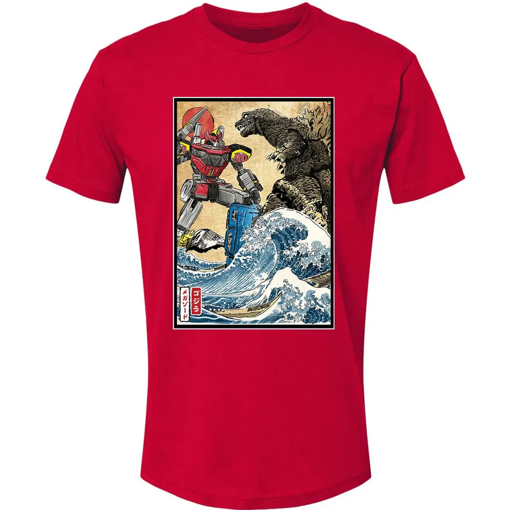 King of the Monsters vs Megazord Premium Unisex T-shirt - 6