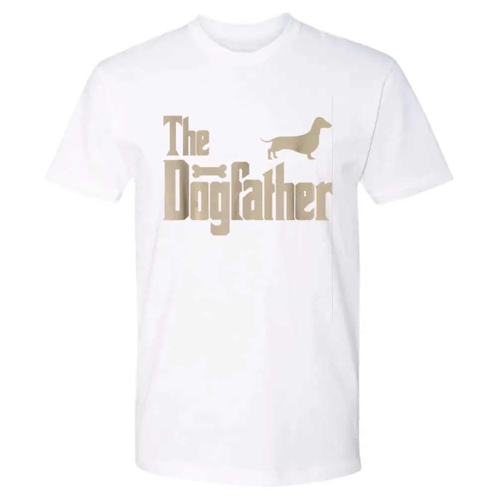 Mens Dachshund Dog Lovers Gifts "The Dogfather" Men  s Premium Unisex T-shirt - 4