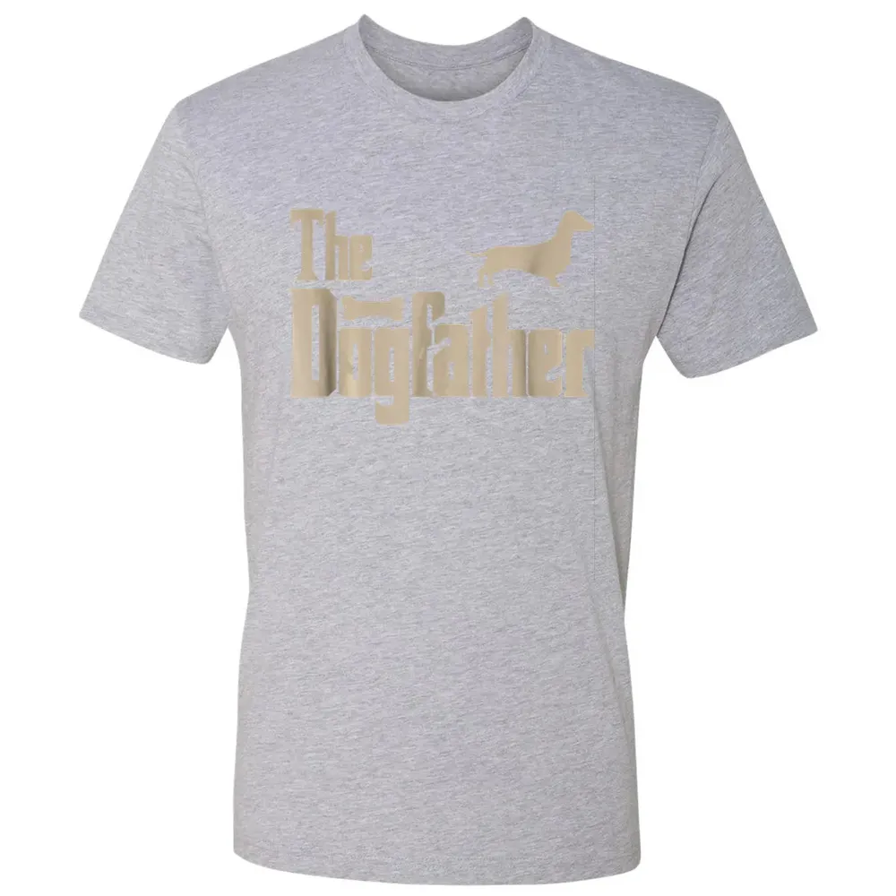 Mens Dachshund Dog Lovers Gifts "The Dogfather" Men  s Premium Unisex T-shirt - 9