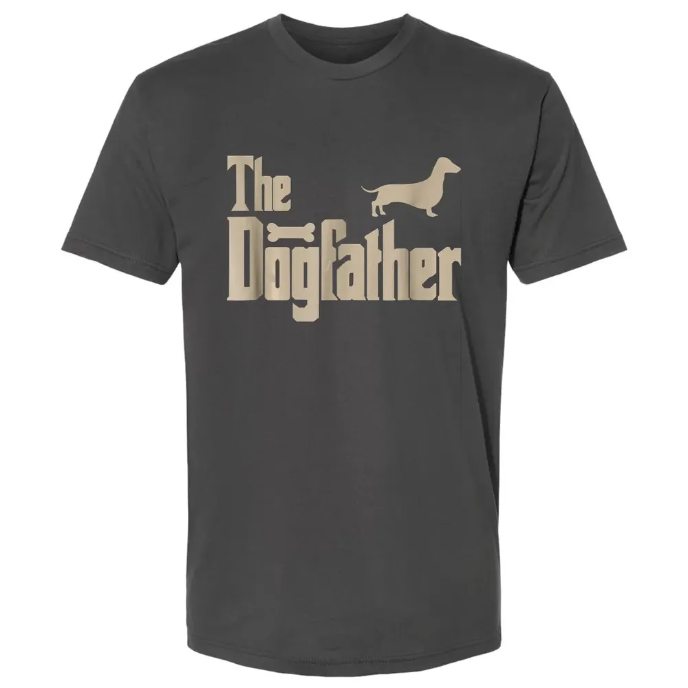 Mens Dachshund Dog Lovers Gifts "The Dogfather" Men  s Premium Unisex T-shirt - 8