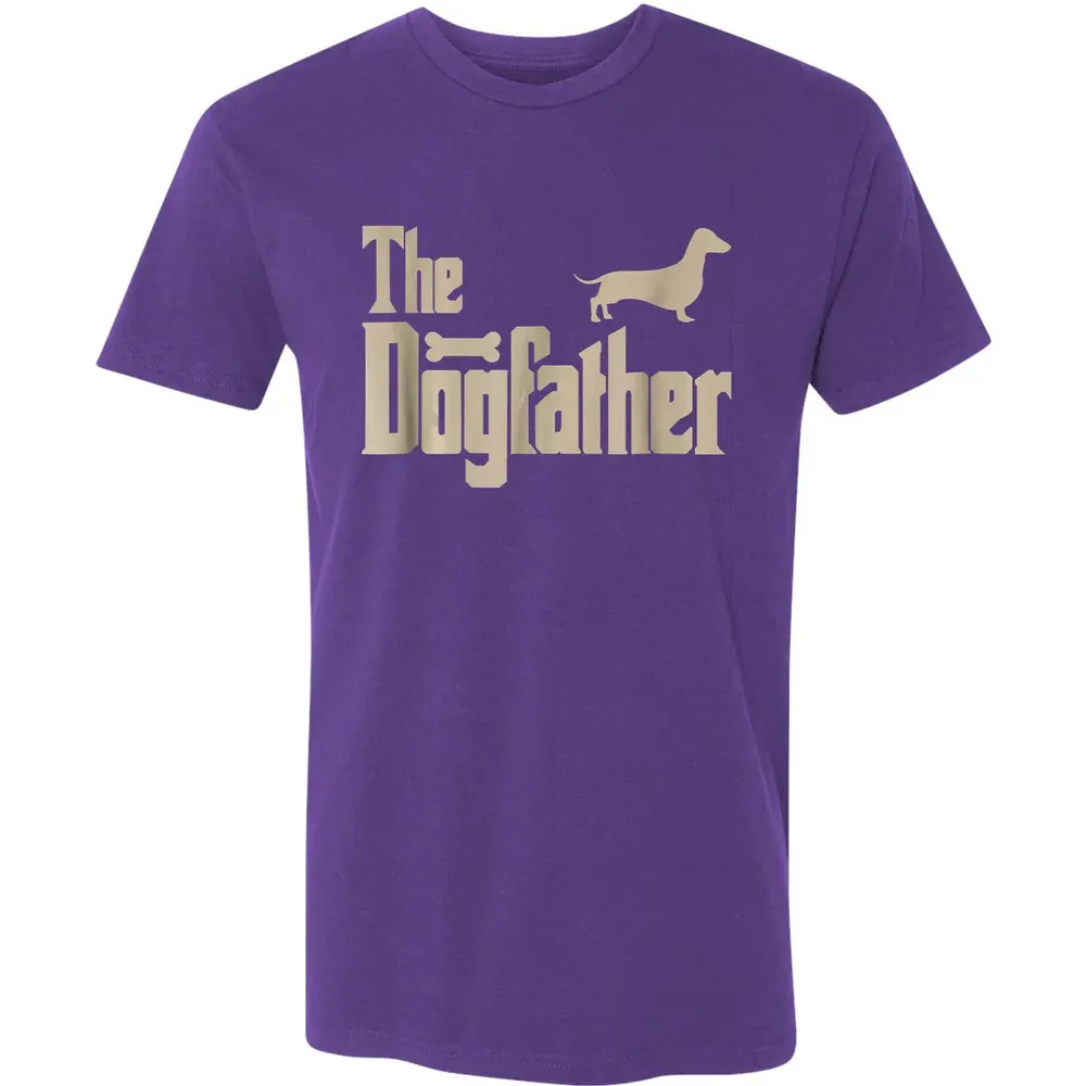 Mens Dachshund Dog Lovers Gifts "The Dogfather" Men  s Premium Unisex T-shirt - 7