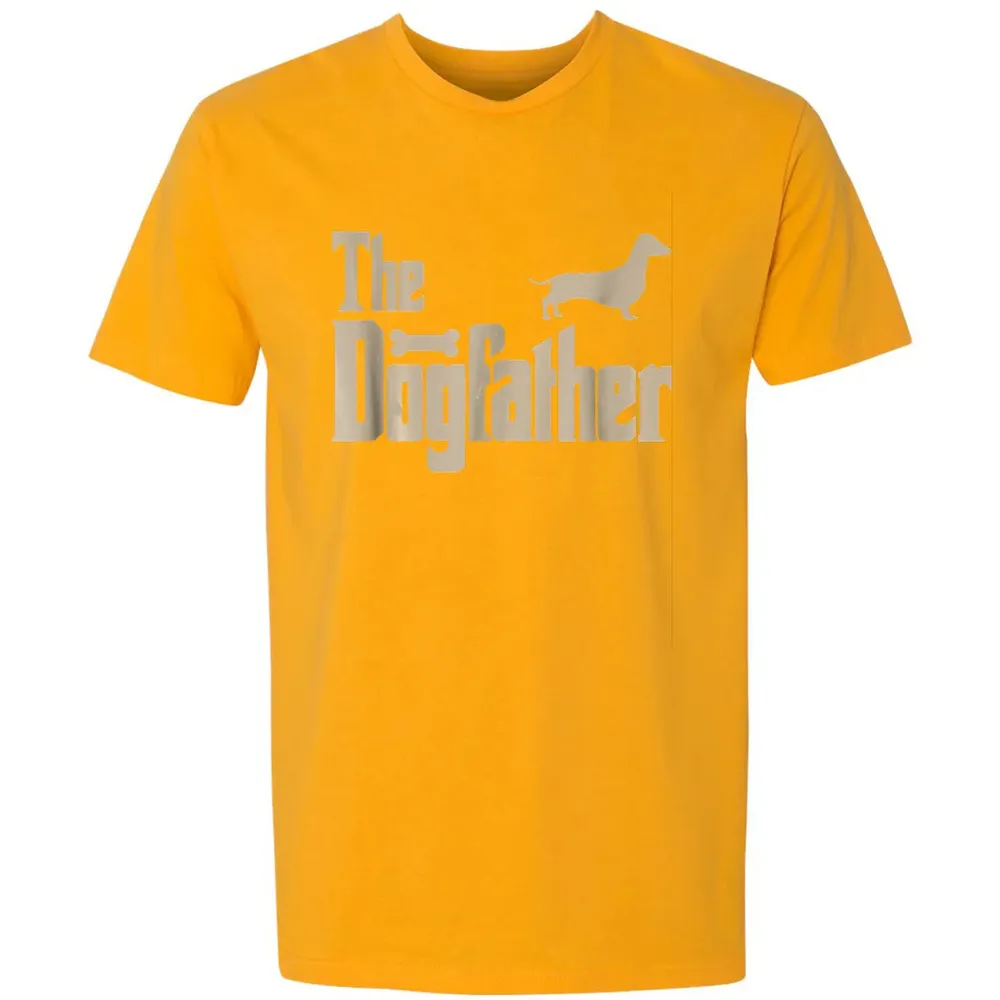 Mens Dachshund Dog Lovers Gifts "The Dogfather" Men  s Premium Unisex T-shirt - 11
