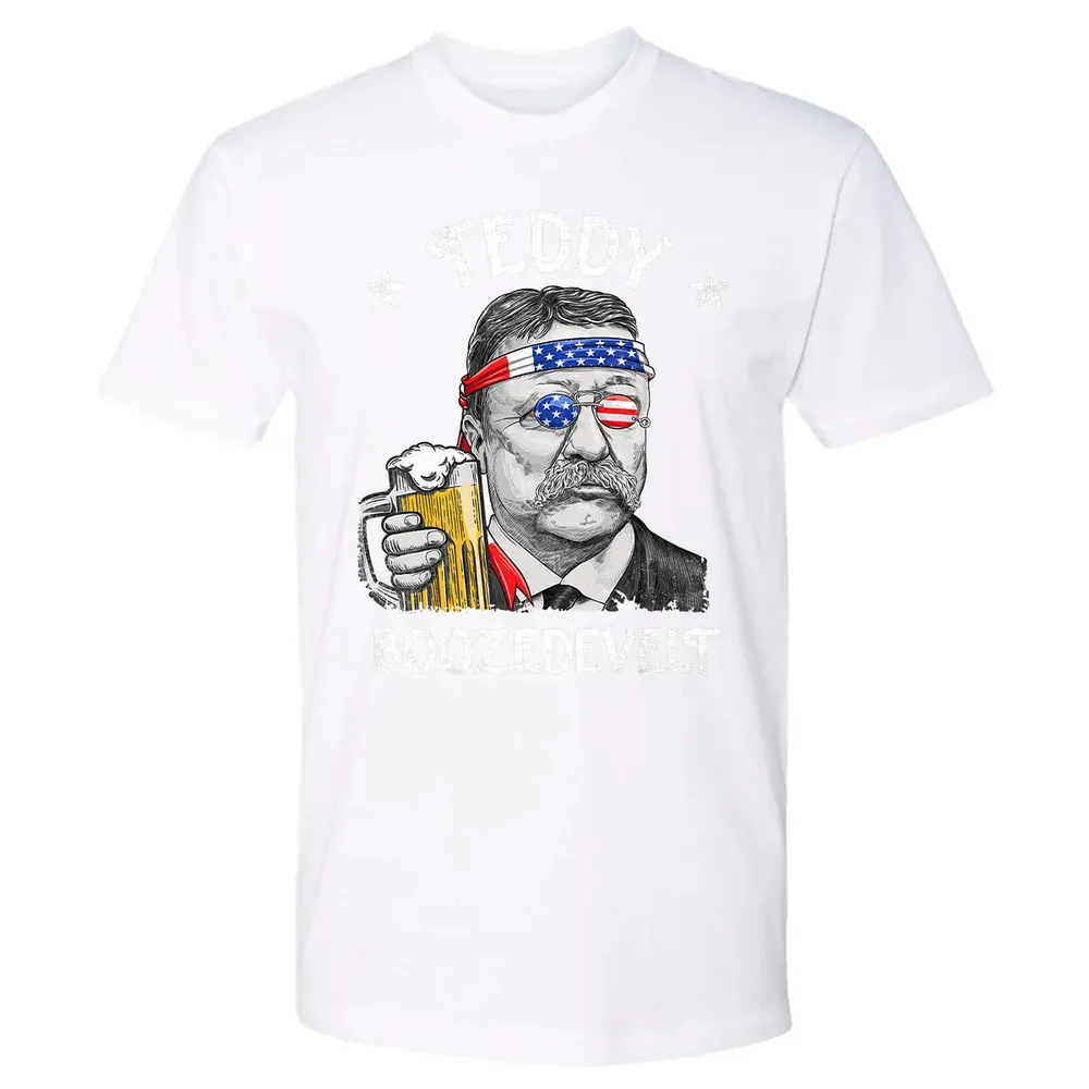 Teddy Boozedevelt Theodore Roosevelt 4th of July Drinking Premium Unisex T-shirt - 4