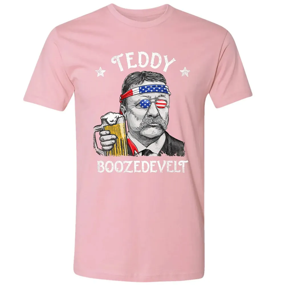 Teddy Boozedevelt Theodore Roosevelt 4th of July Drinking Premium Unisex T-shirt - 3