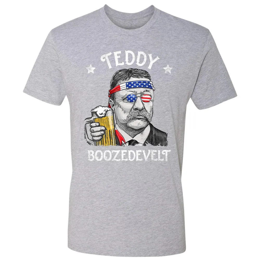 Teddy Boozedevelt Theodore Roosevelt 4th of July Drinking Premium Unisex T-shirt - 9