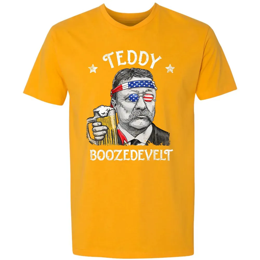 Teddy Boozedevelt Theodore Roosevelt 4th of July Drinking Premium Unisex T-shirt - 11