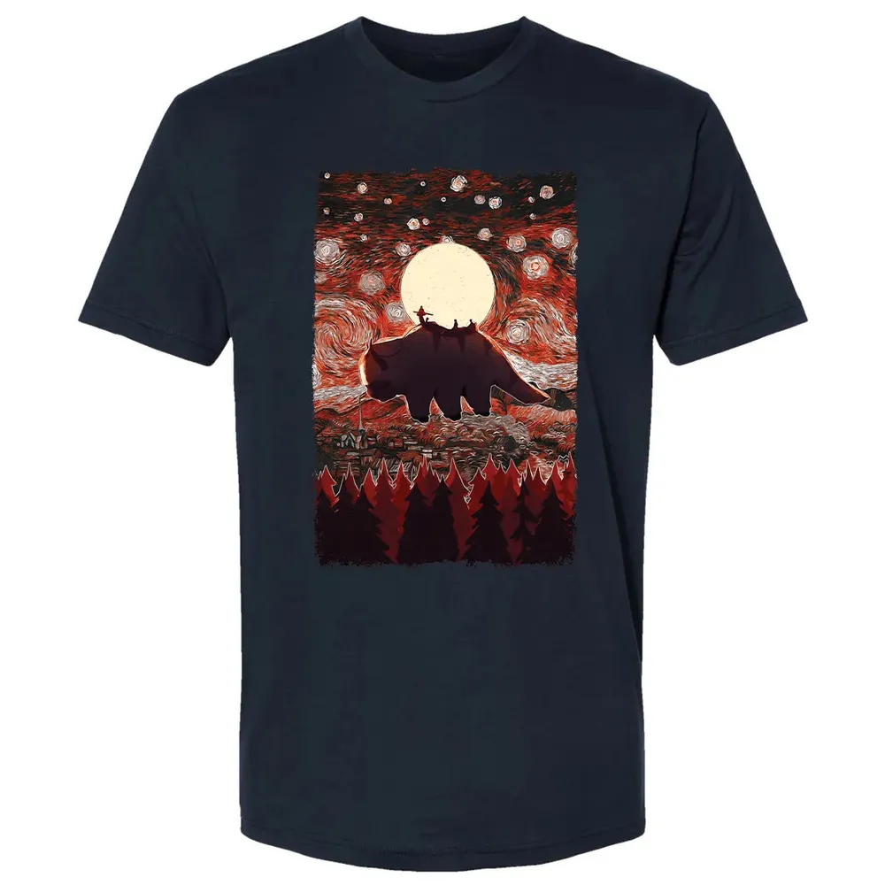 Flying Appa Starry Night Premium Unisex T-shirt - 2