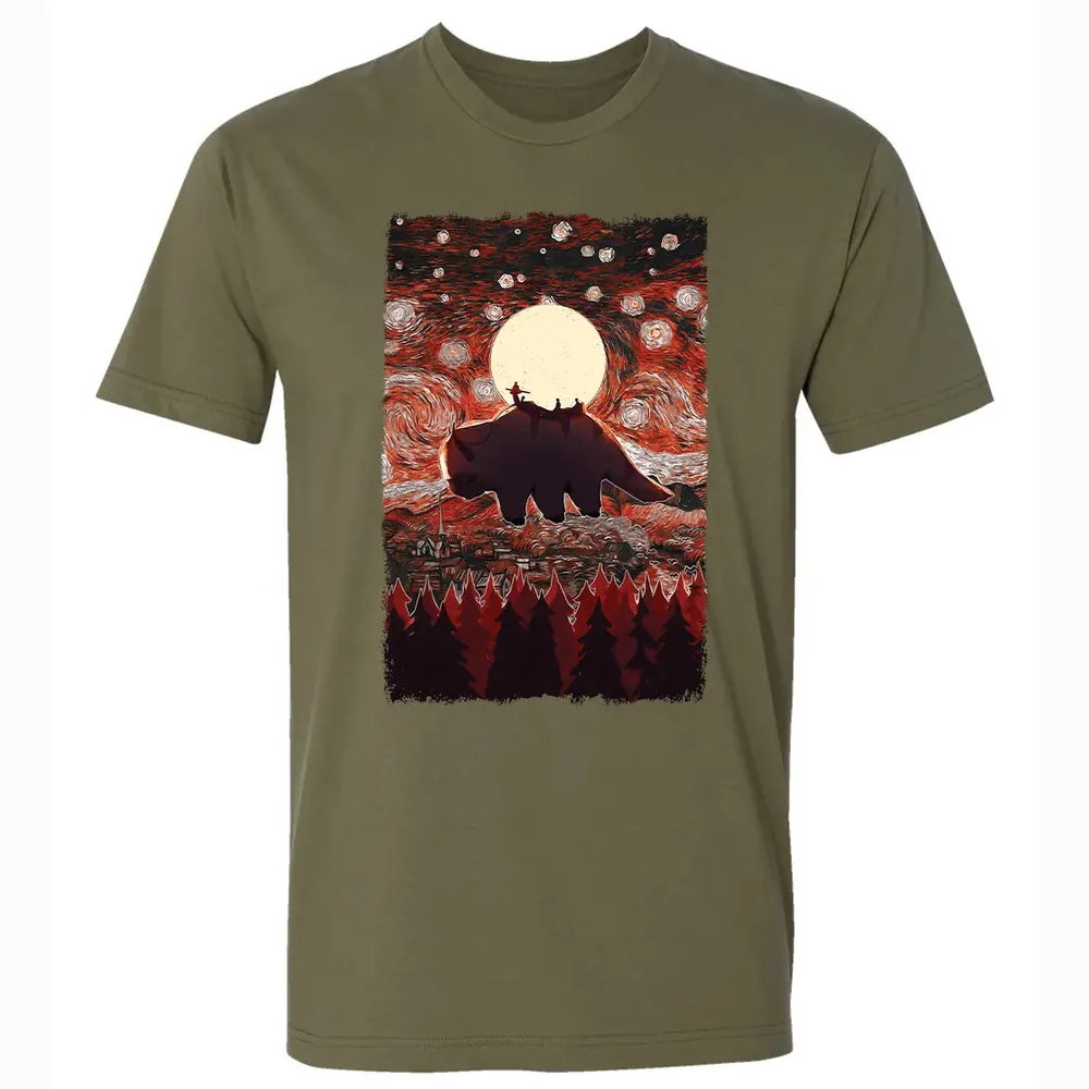 Flying Appa Starry Night Premium Unisex T-shirt - 5