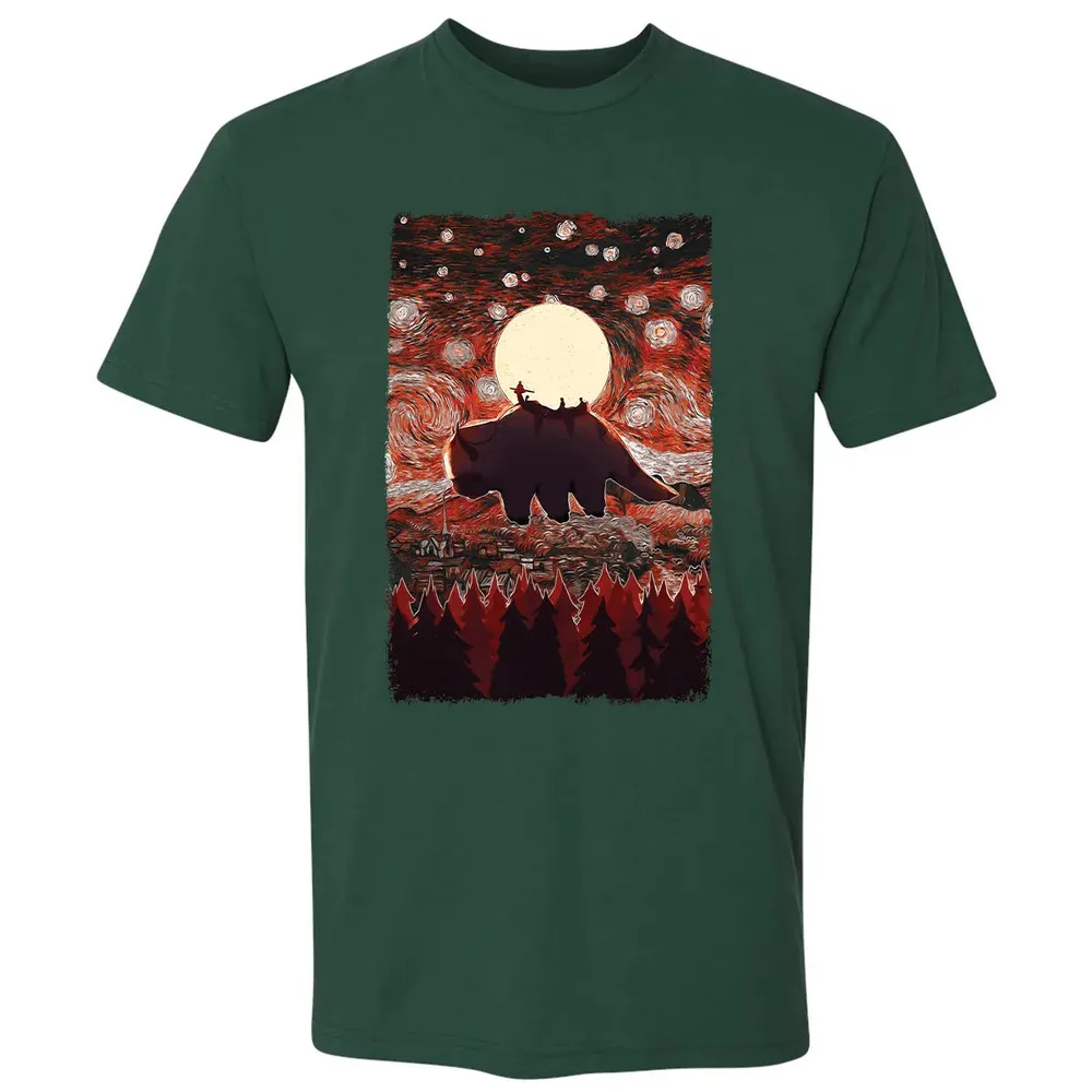 Flying Appa Starry Night Premium Unisex T-shirt - 12