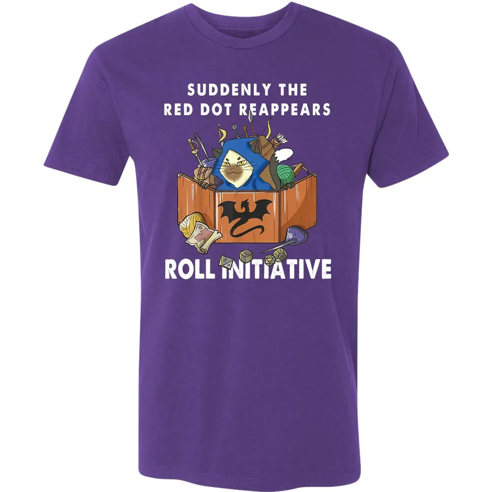 Suddenly The Red Dot Reappears Roll Initiative Premium Unisex T-shirt - 7