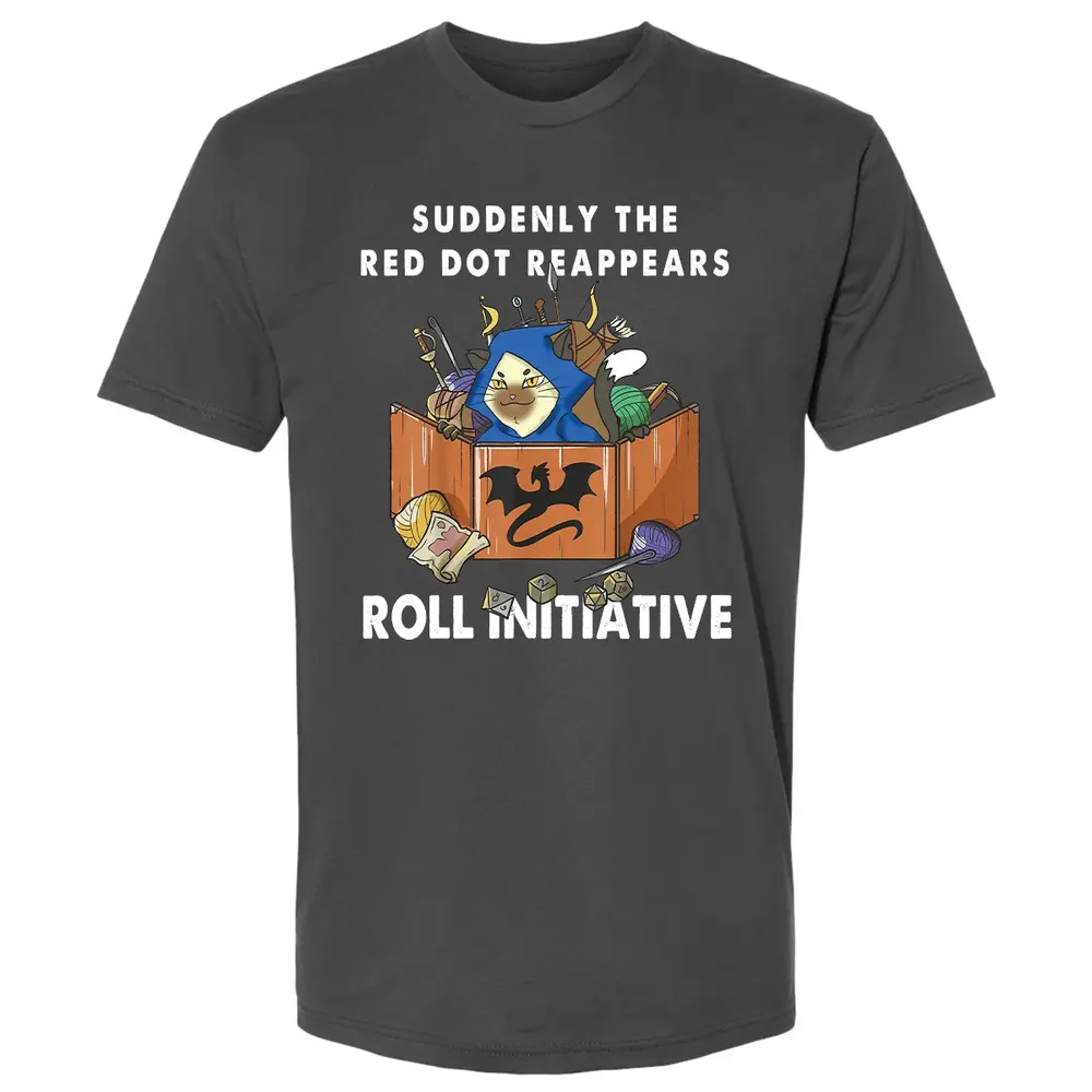 Suddenly The Red Dot Reappears Roll Initiative Premium Unisex T-shirt - 8