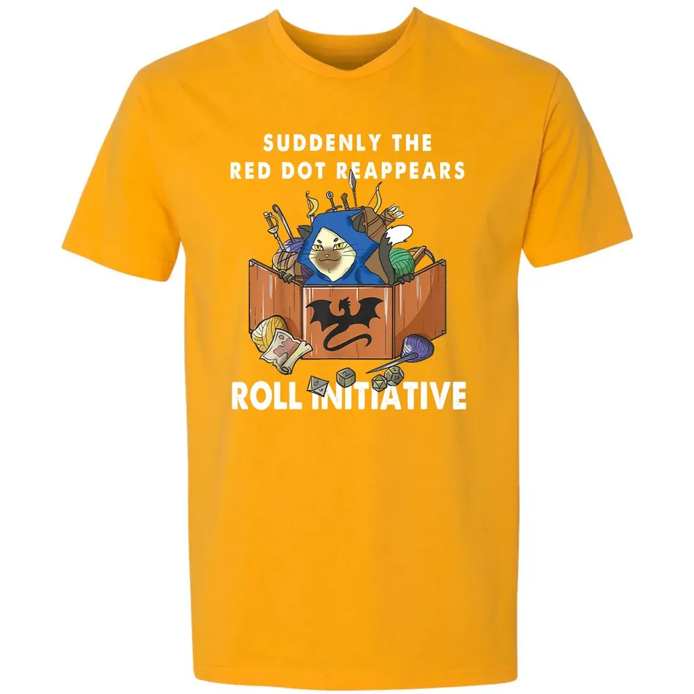 Suddenly The Red Dot Reappears Roll Initiative Premium Unisex T-shirt - 11