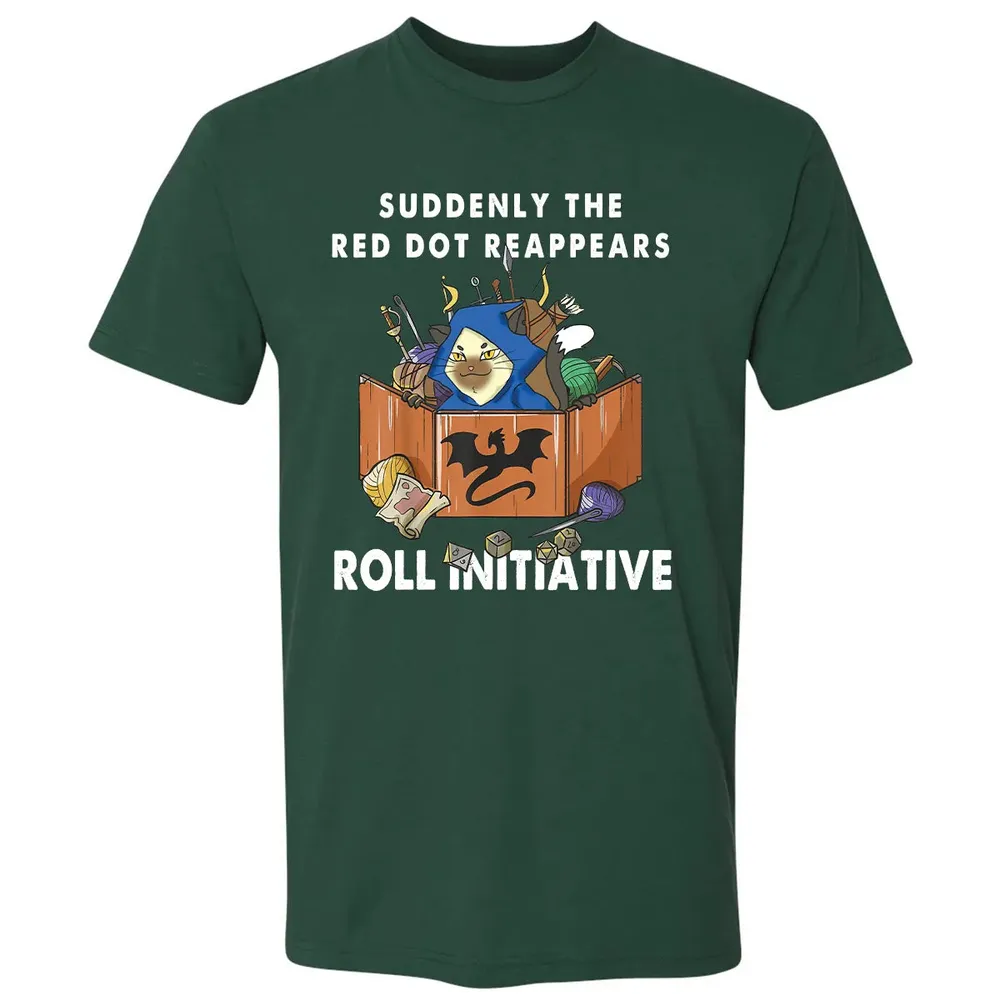Suddenly The Red Dot Reappears Roll Initiative Premium Unisex T-shirt - 12