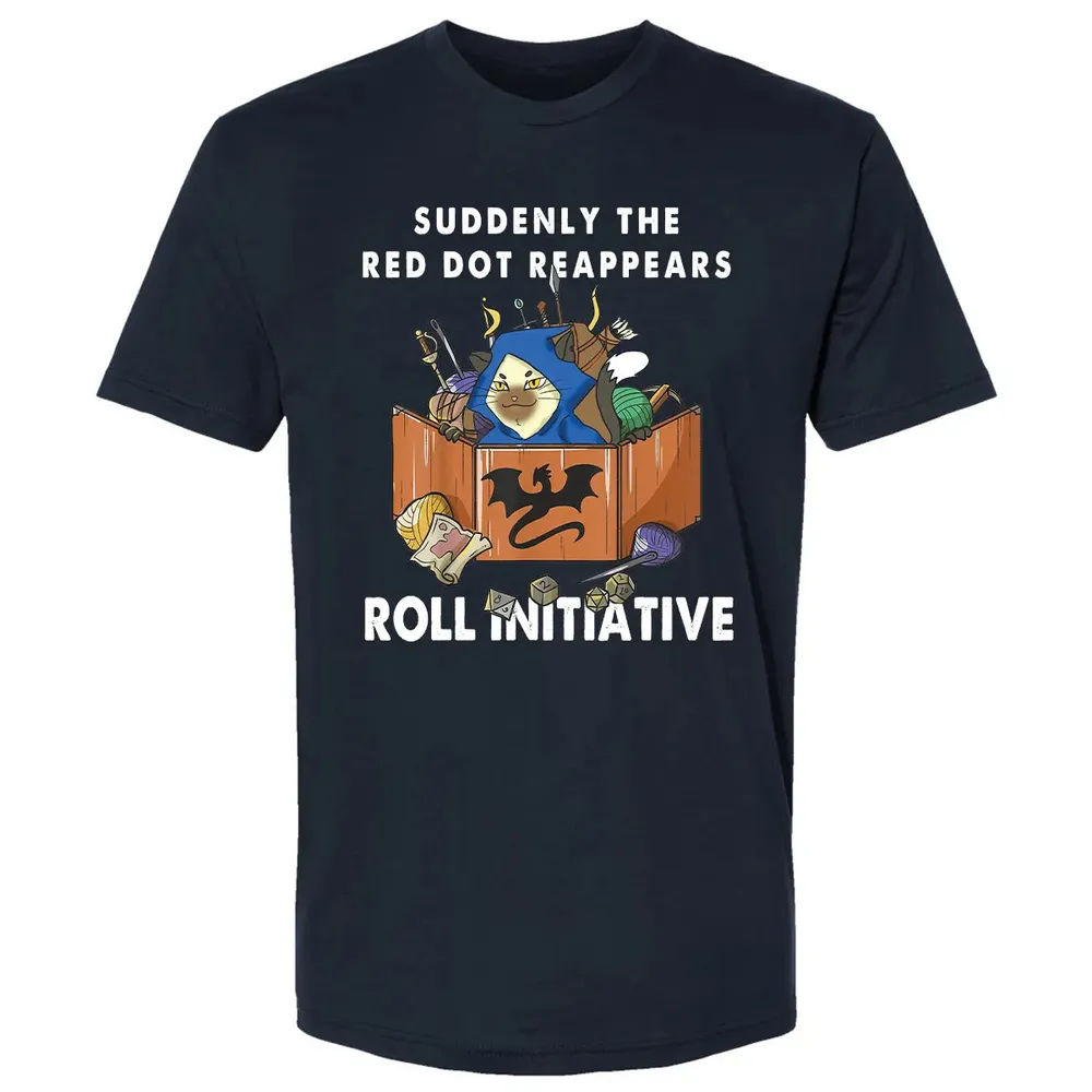 Suddenly The Red Dot Reappears Roll Initiative Premium Unisex T-shirt - 2