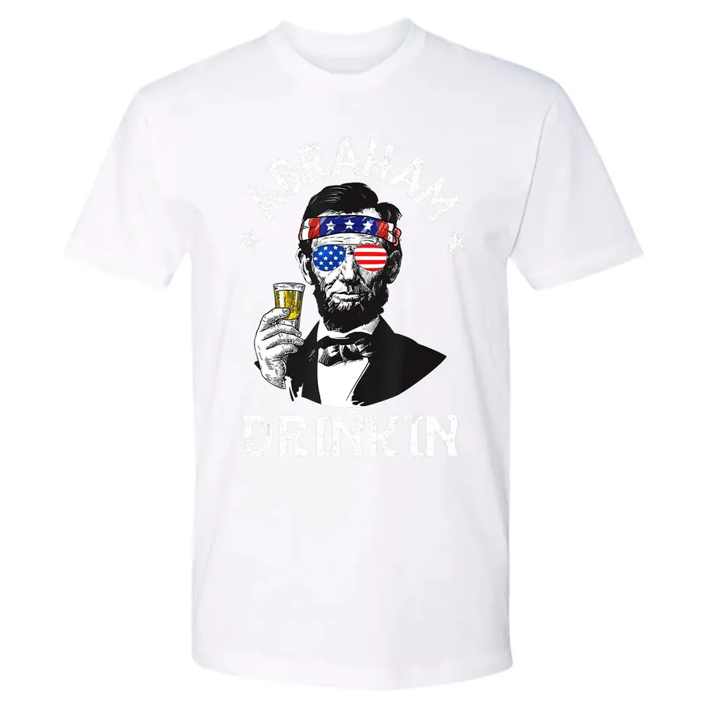 Abraham Drinkin 4th of July  Abe Lincoln Men Women Gift Premium Unisex T-shirt - 4
