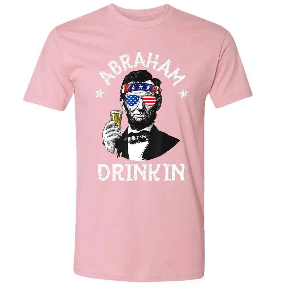 Abraham Drinkin 4th of July  Abe Lincoln Men Women Gift Premium Unisex T-shirt - 3