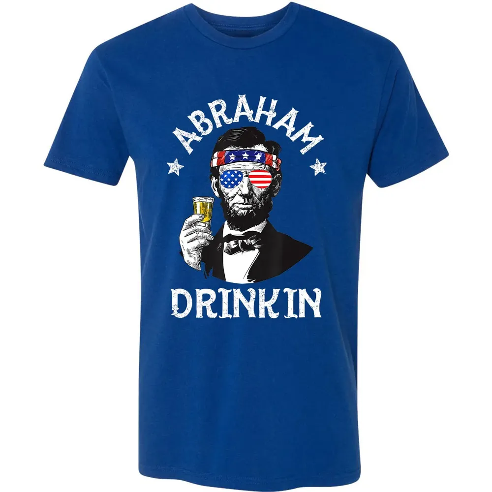 Abraham Drinkin 4th of July  Abe Lincoln Men Women Gift Premium Unisex T-shirt - 10