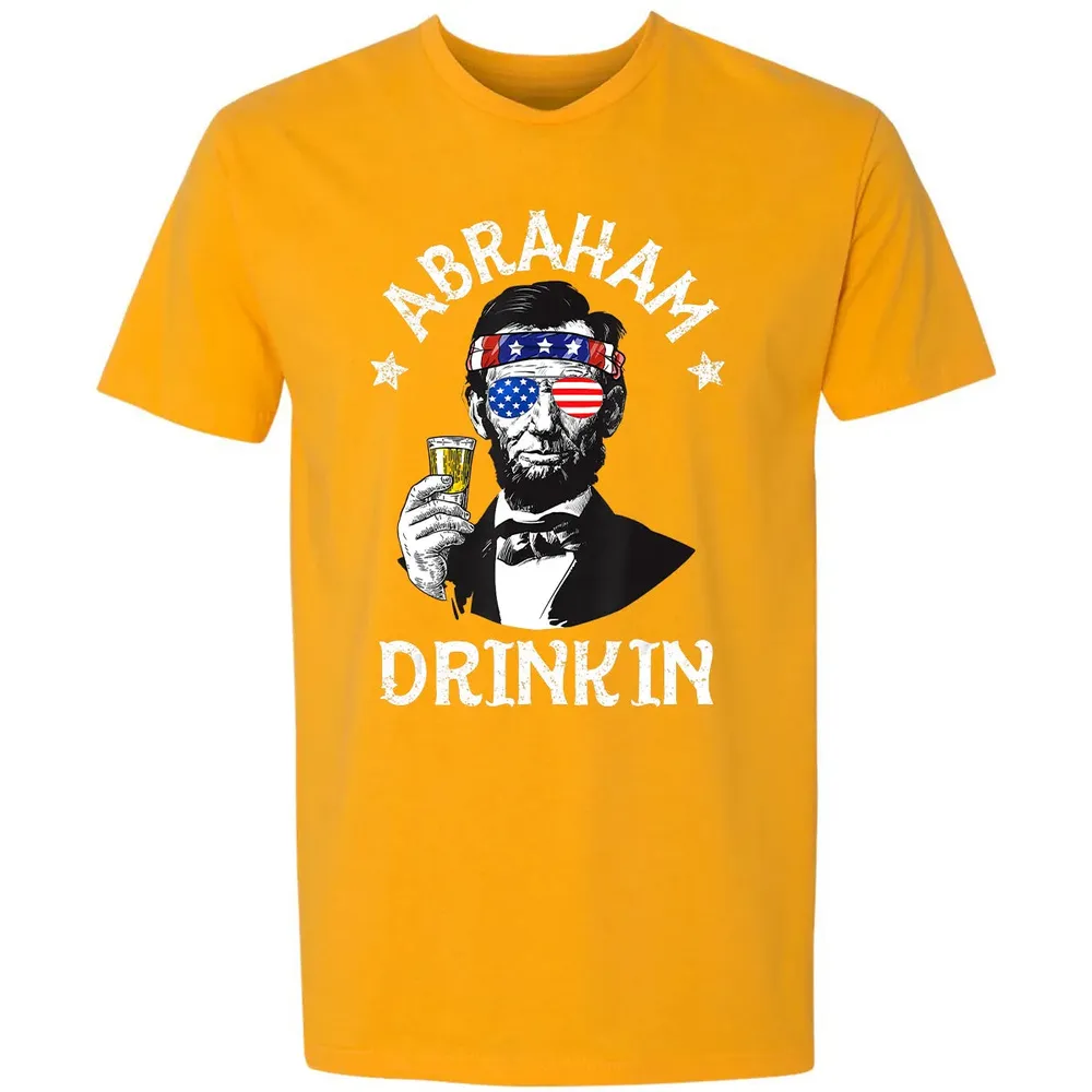 Abraham Drinkin 4th of July  Abe Lincoln Men Women Gift Premium Unisex T-shirt - 11