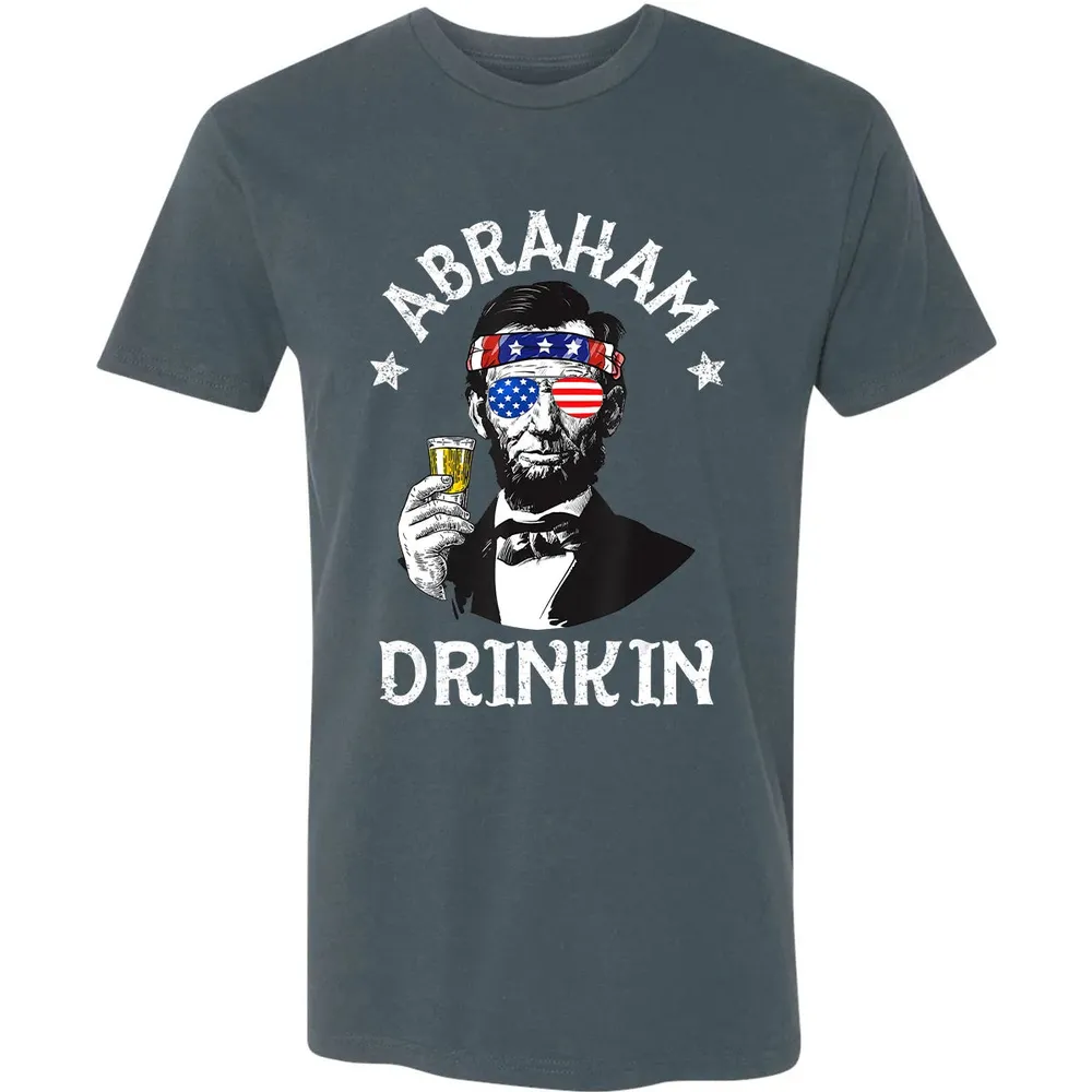 Abraham Drinkin 4th of July  Abe Lincoln Men Women Gift Premium Unisex T-shirt - 14