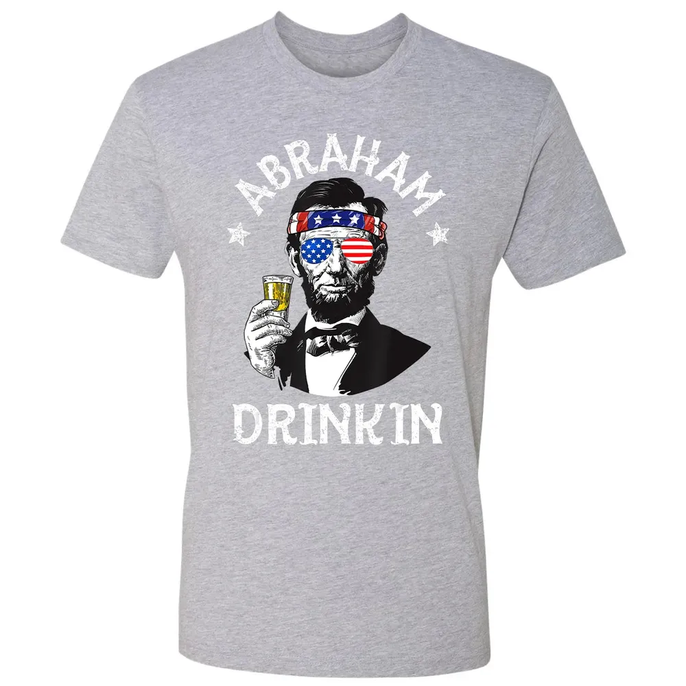 Abraham Drinkin 4th of July  Abe Lincoln Men Women Gift Premium Unisex T-shirt - 9