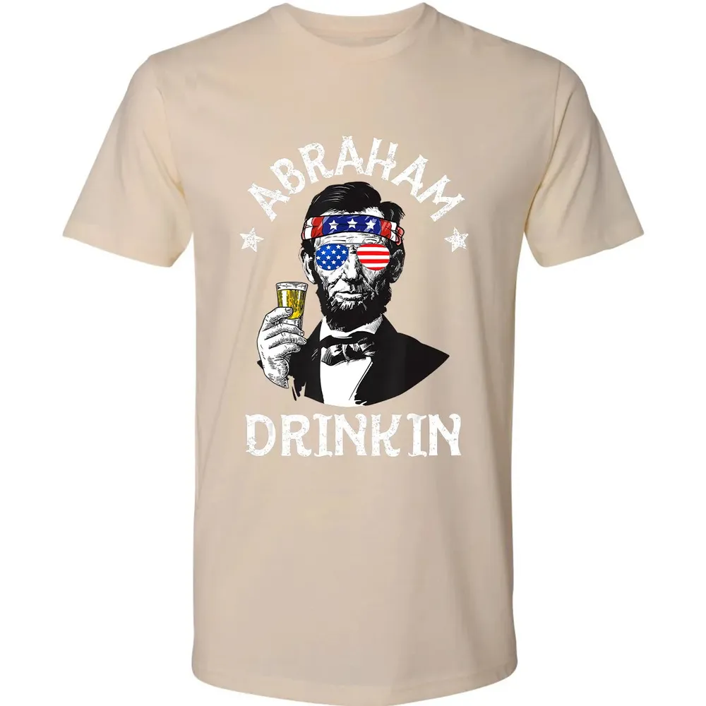 Abraham Drinkin 4th of July  Abe Lincoln Men Women Gift Premium Unisex T-shirt - 13