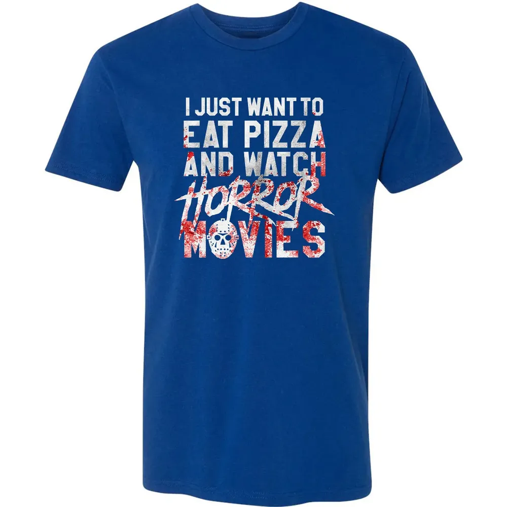 Funny Horror Movie Fan Gift   Halloween Pizza Premium Unisex T-shirt - 10