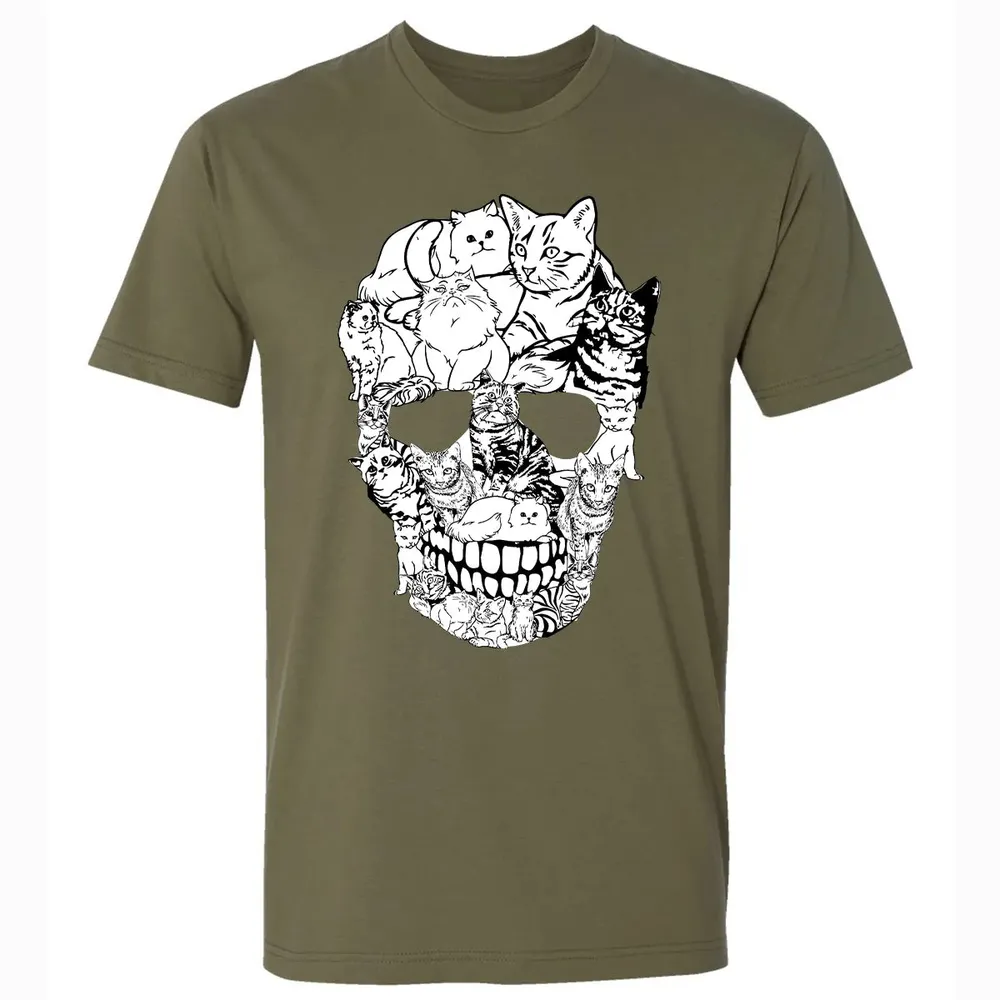 Cat Skull Premium Unisex T-shirt - 5
