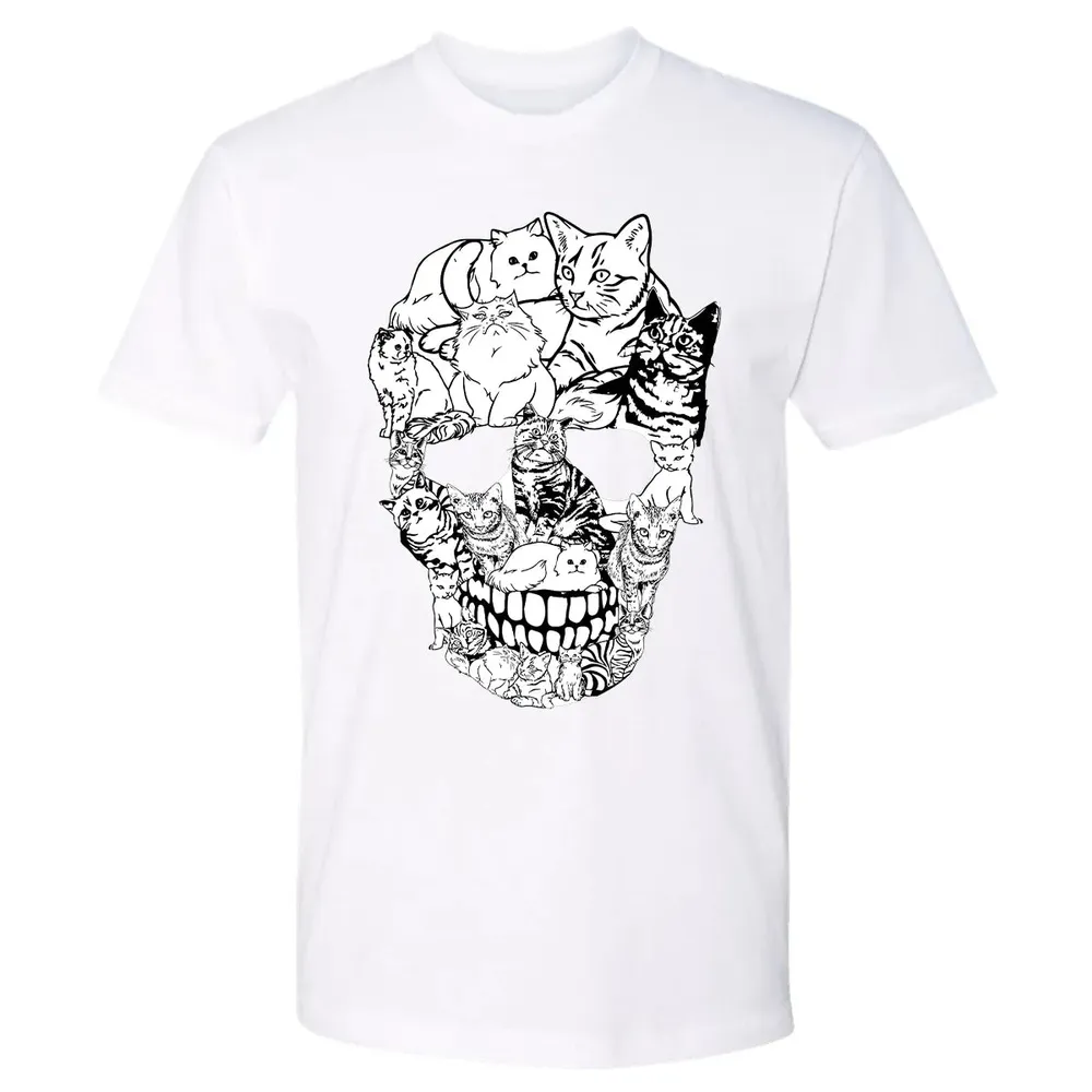 Cat Skull Premium Unisex T-shirt - 4