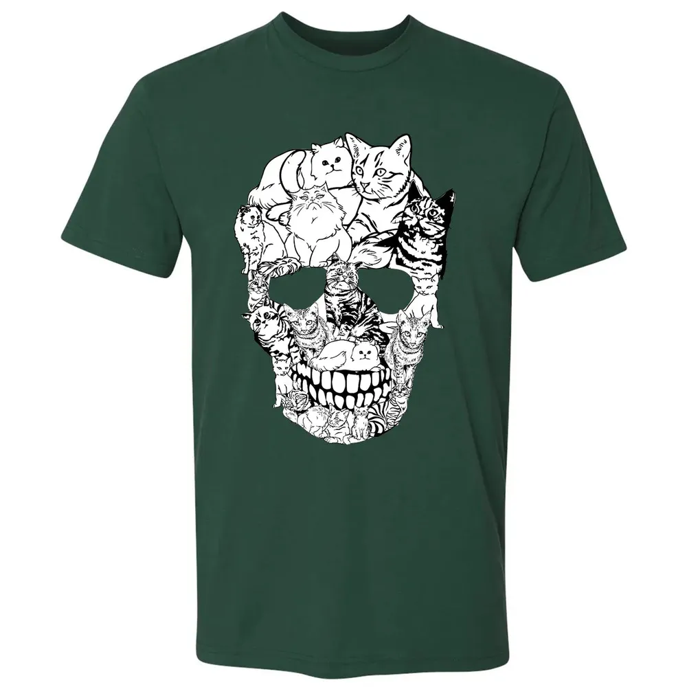 Cat Skull Premium Unisex T-shirt - 12