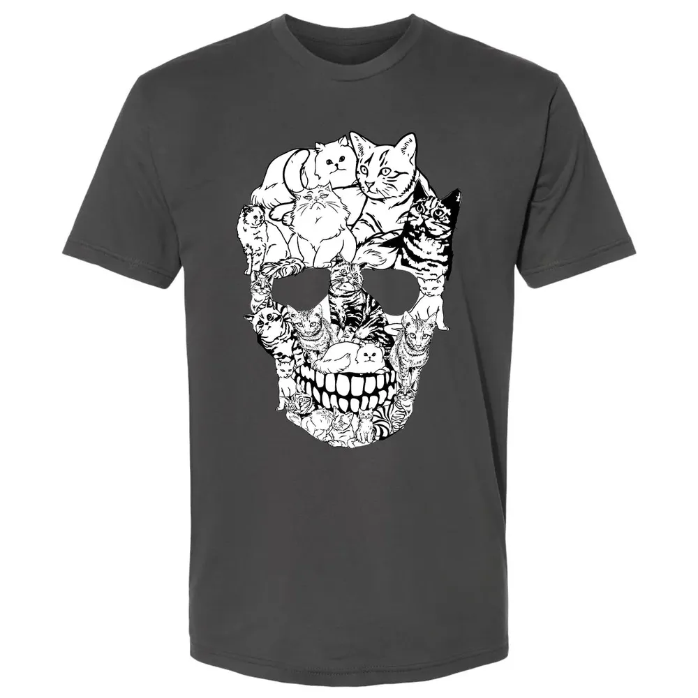 Cat Skull Premium Unisex T-shirt - 8