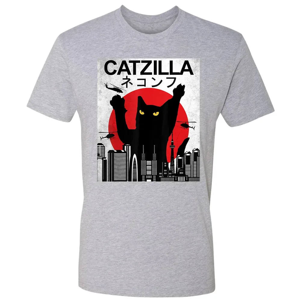 Vintage Catzilla   Japanese Cat Style   Retro Sunset Kitten Premium Unisex T-shirt - 9