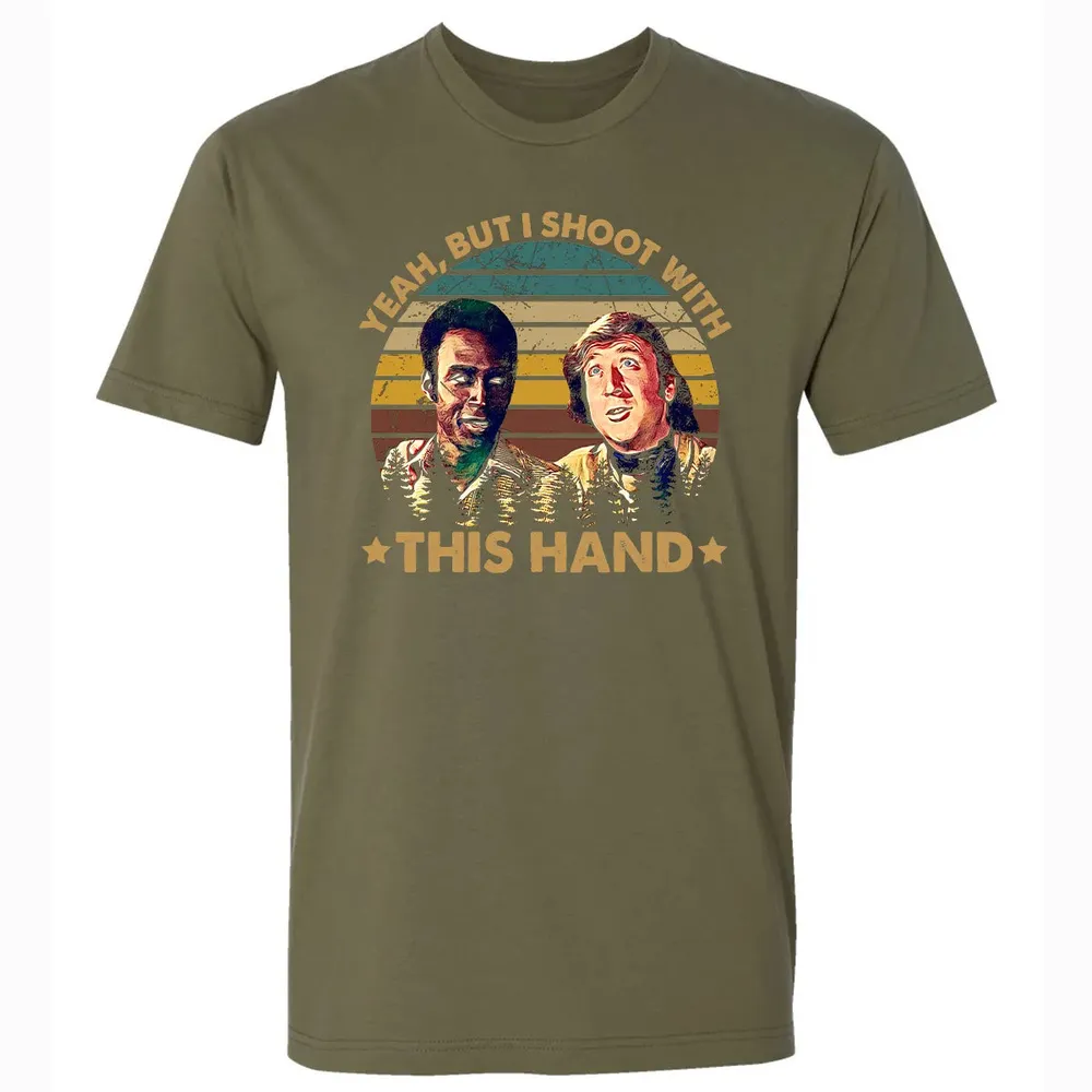 Yeah, But I Shoot With This Hand Premium Unisex T-shirt - 5