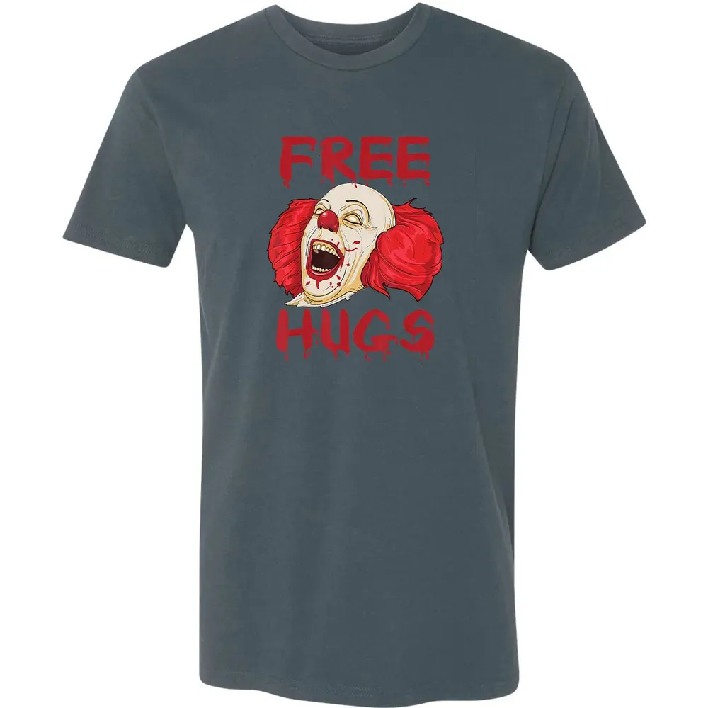 Free Hugs  Evil Killer Scary Clown Halloween Gift Premium Unisex T-shirt - 14