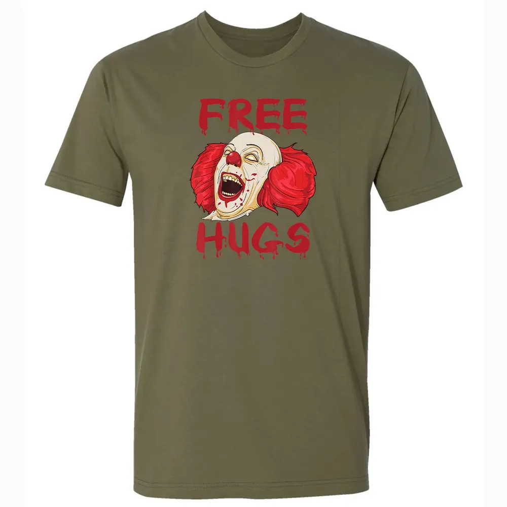 Free Hugs  Evil Killer Scary Clown Halloween Gift Premium Unisex T-shirt - 5
