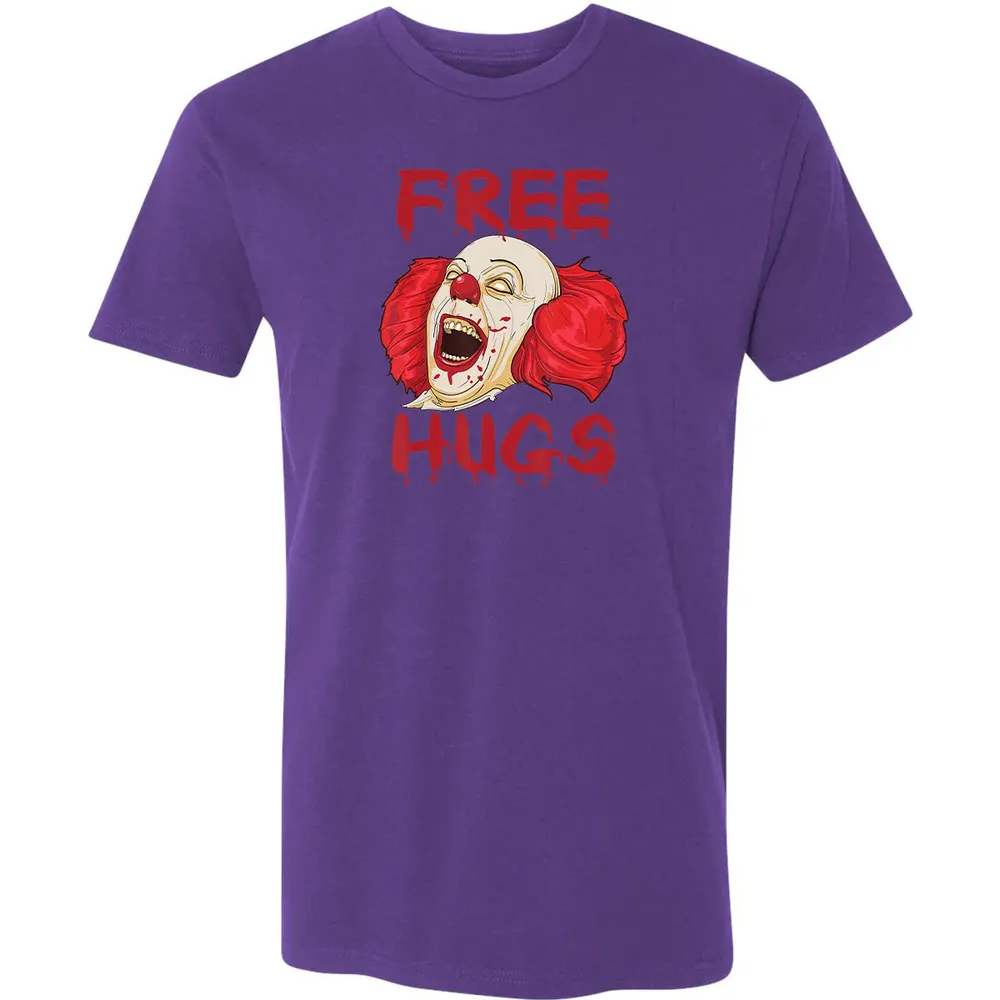 Free Hugs  Evil Killer Scary Clown Halloween Gift Premium Unisex T-shirt - 7