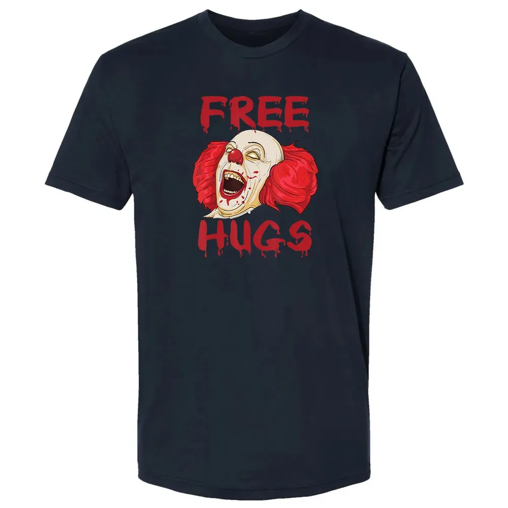 Free Hugs  Evil Killer Scary Clown Halloween Gift Premium Unisex T-shirt - 2
