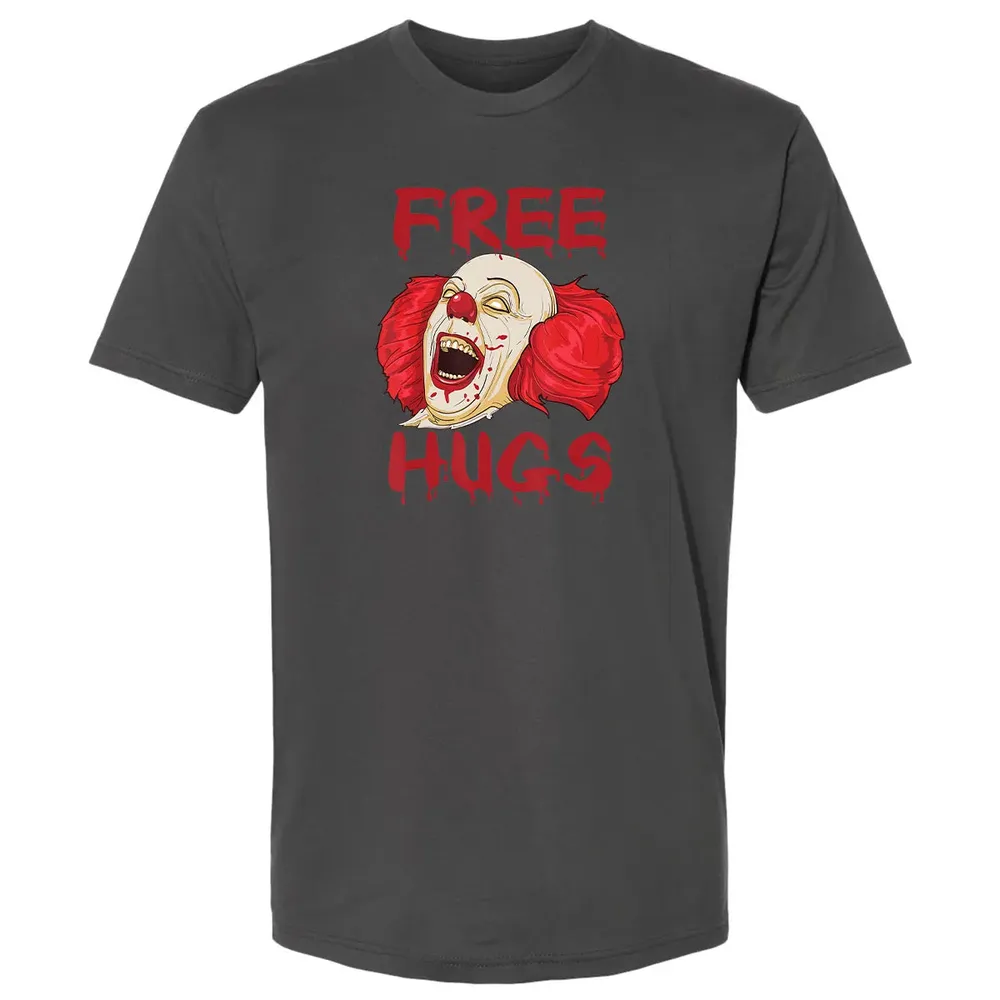 Free Hugs  Evil Killer Scary Clown Halloween Gift Premium Unisex T-shirt - 8