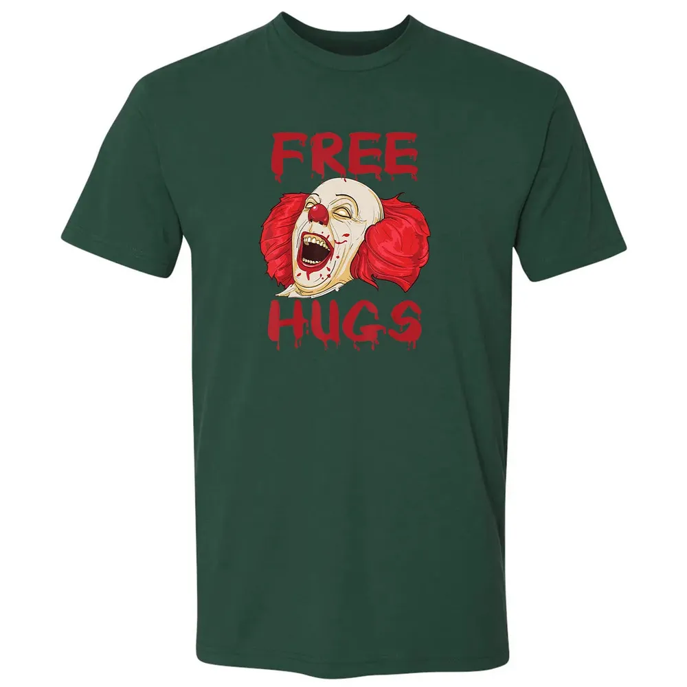 Free Hugs  Evil Killer Scary Clown Halloween Gift Premium Unisex T-shirt - 12
