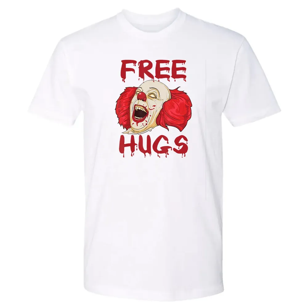 Free Hugs  Evil Killer Scary Clown Halloween Gift Premium Unisex T-shirt - 4
